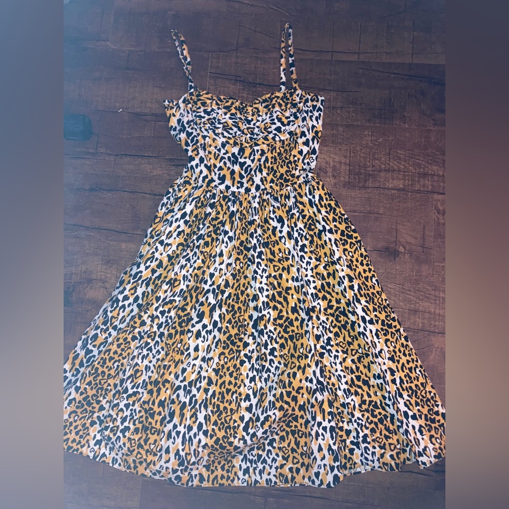 Bernie Dexter Leopard Print Dress, Size Medium